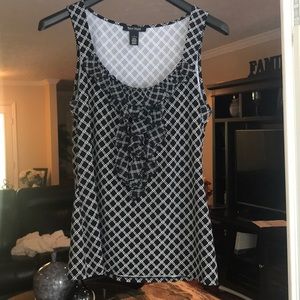 WHBM Black and White Top